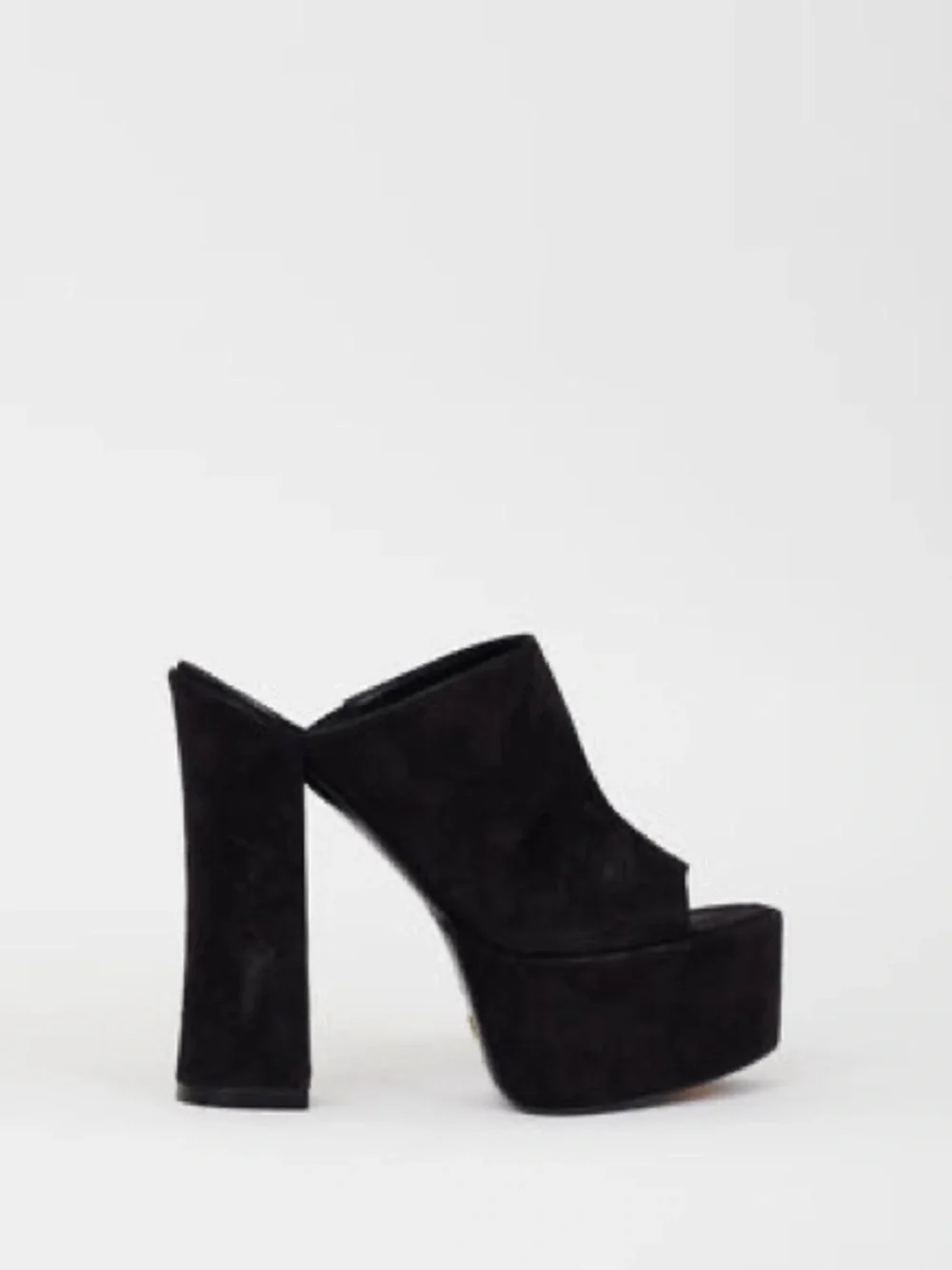 Stuart Weitzman Black Suede Skyhigh Platform Heel size 7